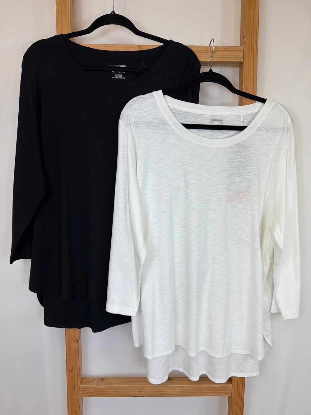 NWT Lot of Two Kirkland Signature High Low Tops Cotton Slub SZ 2X